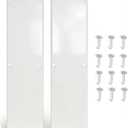 Door Push Plate, 4" x 16" Aluminum Metal Kick Plate, Gloss White, 4 Pack | Screw Mount Installation, Rounded Corners, Metal Kick Plate for Bottom of Door, Kick Plates for Exterior Doors