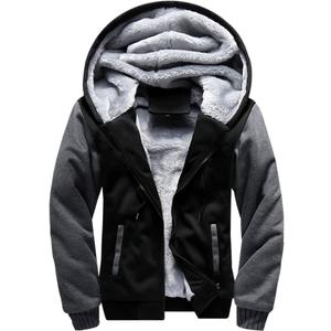 MANLUODANNI Men's Casual Hooed Hoodies Thick Wool Warm Winter Jacket Coats (Medium, 02black)