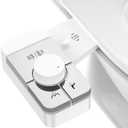Bidet Attachment for Toilet Seat, Adjustable Fresh Cold Water Pressure, Stainless Steel Inlet (White)