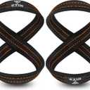 WYOX Figure 8 Lifting Wrist Straps for Weightlifting Heavy Duty Padded Neoprene Wrist Support, Powerlifting & Strength Training Lift Straps for Deadlifts, Pull Ups, Rows, Shrugs, Gym Training Hand Grip Support for Bodybuilding