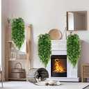 Waipfaru 8Pcs Fake Hanging Plants 2.7ft Fake Plants UV Resistant Fake Vines Artificial Decor for Indoor Outdoor Party Wall Porch Wedding Decoration