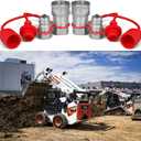 3/8" Ag ISO 5675 Hydraulic Quick Connect Couplers with Dust Caps,Pioneer Style Hydraulic Coupler,3/8" NPT Thread + 3/8" ISO 5675 Body