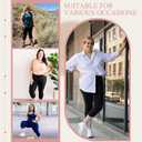 FULLSOFT 3 Pack Plus Size Capri Leggings with Pockets for Women -High Waist Stretchy 4XL Workout Yoga Pants