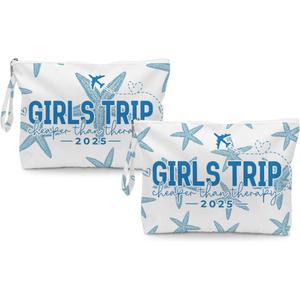 Fokongna 2PCS Girls Trip Gifts Favors Starfish Wet Dry Bag Beach Swimsuit Toiletry Travel Essentials Women Beach Travel Gym Wet Dry Bag for Swimsuit Dirty Diaper Bag Gifts