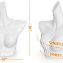 Female Breast Mannequin PP Material Half Body Posing Torso, Underwear Mannequin for Swimwear Clothing Form Shopwindow Display, White Colour, female chest mannequin-A