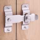 Barn Door Latch Sliding Lock Stainless Steel, Barns Doors Hasp Lock for Window Cabinet Garage and Shed Flip Gate Latches Latch Safety Barrel Bolt