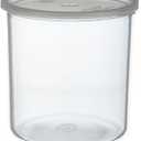 Carlisle FoodService Products Classic Round Storage Container Crock with Lid for Kitchen, Restaurants, Home, Plastic, 2.7 Quarts, Clear
