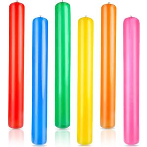 KIMOBER 6PCS Inflatable Pool Sticks,Colorful 41.3 Inch Giant Blow Up Pool Swimming Noodles Water Float for Swimming Pool Beaches Lake Party Decor