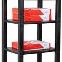 Mind Reader Rolling Printer Cart, Utility Cart, Printer Stand, Desk Storage, Office, 4-Tier, Black