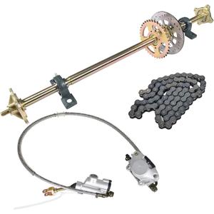Go Kart 44 Inch Rear Axle Kit Rear Axle Pillow Blocks Sprocket Brake Disc Wheel Hubs Replacement for Go Kart ATV Quad and Drift Trikes