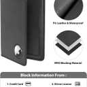 Stouchi AirTag Passport Holder, Slim Passport Holder Family with Airtag Slot, RFID Passport Wallet Cover for Men, PU Leather Passport Case, Anti-Lost Travel Accessories, Black