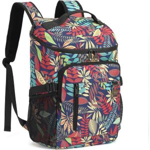 Kalesi Cooler Backpack 36 Cans Lightweight Insulated Backpack Cooler Leak-Proof Travel Camping Lunch Backpack Outdoor Cutlery Backpack for Men and Women