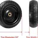 Gorilla Cart Wheels 10" Flat-free Solid Tire and Wheel Replacement 4.10/3.50-4 for Hand Truck, Wagon, Garden Dolly, Trolley - 2 Pack
