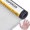 36in x 10ft Gray Hardware Cloth 1/8 inch 27Ga PVC Coated Wire Mesh Vinyl Coated Galvanized Wire Mesh Screen Roll, Welded Metal Chicken Wire Fencing, for Garden Plant Fencing Bee Screen