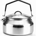 1L Camping Kettle, Portable Outdoor Campfire Kettle, 304 Stainless Steel Camp Tea Coffee Pot, Lightweight Fast Heating Open Fire Water Boiler for Hiking Backpacking Bushcraft Picnic Travel