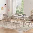Garvee 7-Piece Folding Table and Chairs for Boys and Girls
Children Activity Table and Chairs Set with 1 Table & 6 Chairs, Suitable for Daycare, Classrooms and Dining Rooms