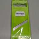 Handheld Potato Slicer & French Fry Cutter, Stainless Steel Manual Vegetable Slicer for Chips Homemade Fries Carrots Zucchini Easy Grip Green Slicer Chip Maker (4.25x10.8in)