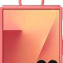 Samsung Galaxy Z Flip7 Official Ring Phone Case Silicone, Easy to Carry, Soft, Sleek, US Version, Coral Red