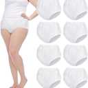 Hoolerry 9 Pcs Waterproof Incontinence Underpants Plastic Pants Leak Proof Incontinence Underwear Adult Diaper Cover (M Size,Clear)