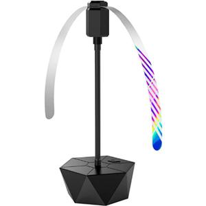 Fly Fans for Tables, Fly Repellent Fan Portable 360 Degrees Rotation Retractable Adjustable Pole Fan Physical Fly Deterrent for Picnic Restaurant Party Home BBQ Camping Fishing Black USB Cha