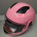 Adult Modular Motorcycle Helmets, DOT Approved Flip up Dual Visor Full Face Helmet for Men Women Moto ATV UTV Snowmobile ADV Four Wheeler Street Bike with Gloves & Mask (Pink, M)