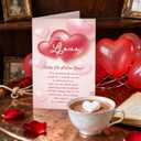 3 x Romantic Valentines Day Cards Gift for Him Her, Valentines Day Card Gifts for Husband Wife Boyfriend Girlfriend, Sweet Valentines Day Cards. (V2529)