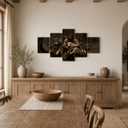 YOUHONG 5 Pieces Jesus and Lamb Canvas Christian Wall Art Religious Decor, 50"L x 24"W