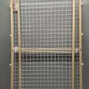 MidWest Homes for Pets Wire Mesh Pet Safety Gate, Dog Gate Expands From 29 - 50 Inches Wide, 44 Inches Tall, Wood, Powder Coated Wire (Large)