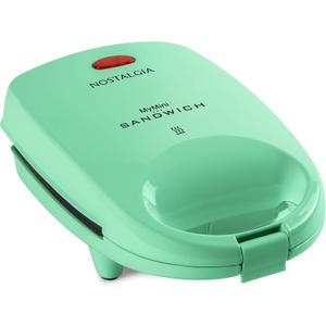 Nostalgia MyMini Personal Sandwich Maker, Nonstick Panini Press, Pizza Pockets, Quesadillas, Mint Green