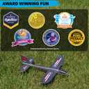Foam Airplane Toy for Kids Easy to Throw Glider Plane - Gifts for Boys or Girls & Birthday Gift Ideas - Soft & Safe Outdoor Toy - Summer Gifting Ideas Present Ages 3 4 5 6 7 8 9 10 11 12 +