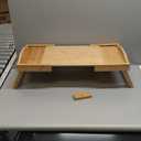 Bed Tray Table Bamboo Breakfast Tray with Foldable Legs and Handles, Ideal for Bed & Sofa, Portable Eating Snacking Working