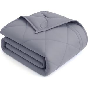 OMYSTYLE Weighted Blanket for Adults (15lbs, 60''x80'') - Queen Size Heavy Throw Blanket, Breathable and Cooling Microfiber Material with Premium Glass Bead for All Season Use, Machine Washable, Grey