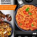 Pro DUXANO Ceramic Pots and Pans Set & 2026 Upgraded Hybrid 3-Ply Stainless Steel Frypan, 2X Non Stick, High Heat Sear, PFAS PTFE PFOA Free Non Toxic Induction Cookware,Removable Handle,Oven Safe,12PC