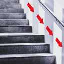 PATIKIL 6" x 3" Directional Arrow Sticker, 200 Pcs Vinyl Removable Self Adhesive Waterproof Floor Decal Wall Marking Sign for Road Instructions, Red