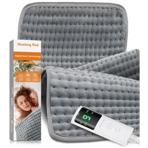 17''×33'' Heating Pad for Back Pain, Electric Heating Pad with 9 Heat Settings & 4 Timers Auto Shut Off, Extra Large Heating Pad for Period Cramps & Sore Muscles, Machine Washable, Dry & Moist Heat