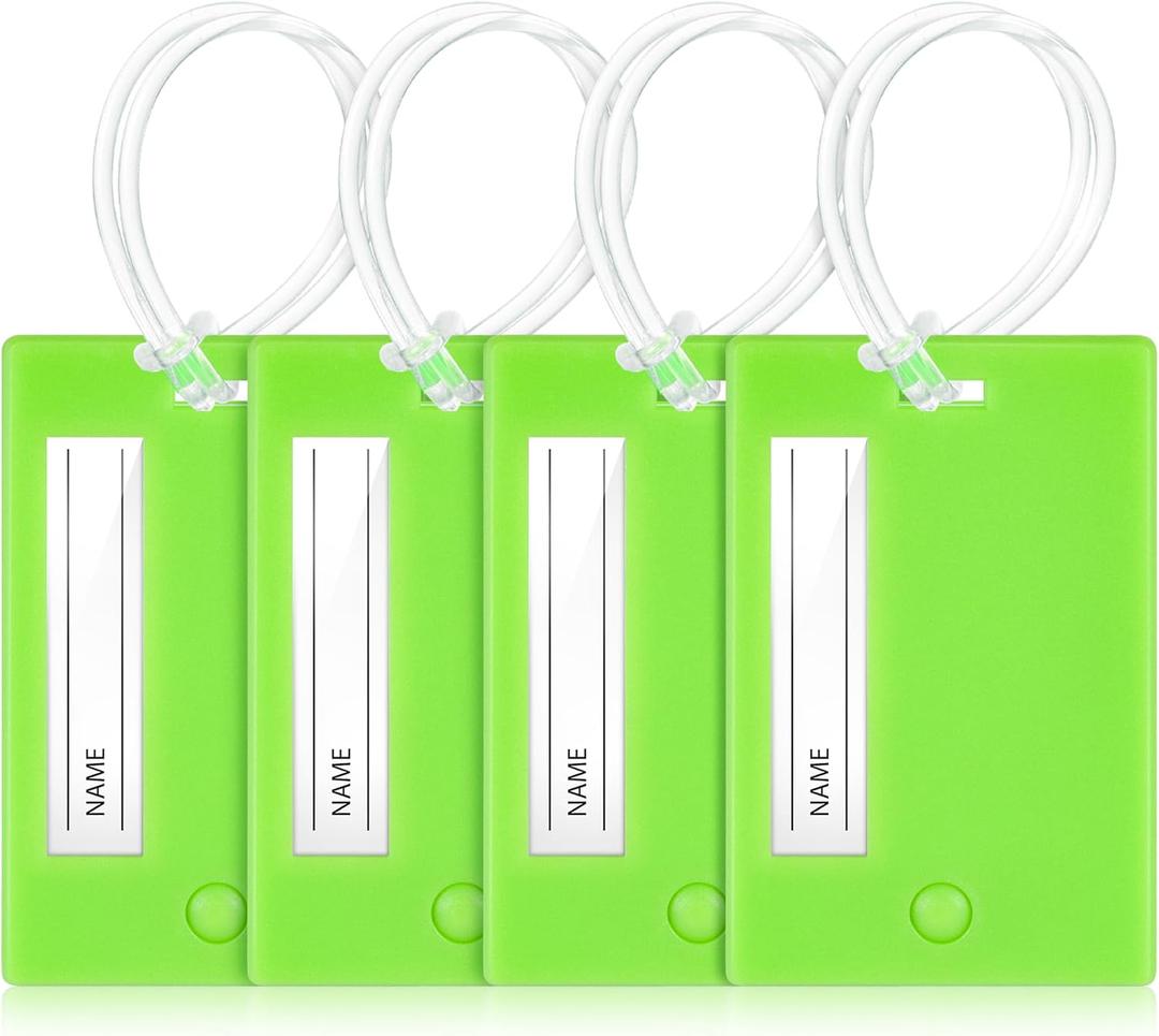 Sodsay Silicone Luggage Tags for Suitcases,4 Pack TSA Approved,Privacy Protection,Cute Travel Tags for Luggage,Travel Essentials,Luggage Identifiers