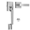 Kolet Front Door Handle, Handle Set with No Lock, Exterior Entry Door Handle, Heavy Duty Zinc Alloy, Reversible for Right & Left Opening, Deadbolt Not Included, Satin Nickel