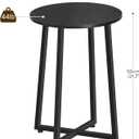 HOOBRO Side Table, Round End Accent Table with Sturdy Metal Frame, 15.7"D x 15.7"W x 21.7"H
