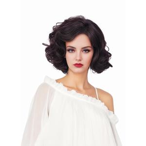 Short Brown Wigs for Women Black Brown Curly Natural Wig Synthetic Full Wig for Role Play, Halloween, Daily Use