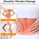 3 in 1 Electric Lumbar Support Pillow with Adjustable Height for Bed and Chair, Back Massager with Heat, Back Massager for Pain Relief Deep Tissue, Electric Lumbar Pillow with Heat Vibration Traction