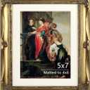 Vintage Gold Ornate Baroque Carved Wood Picture Frame with Mat (26*38 inch)