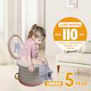 Portable, Foldable Potty seat for Toddler, Training Toilet Seat Emergency Toilet The Bottom Has the Function of Storing Garbage Bags for Car, Camping (Pink)