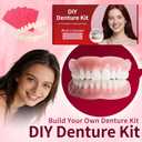 DIY Dentures Kit: Full Set of Upper & Lower Fake Teeth for At-Home Smile Change Comfort Fit for Everyday Use & Emergency Replacement (Universal Sizing)-5