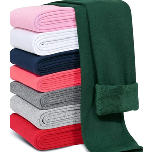 Girls Fleece Lined Leggings Thick Winter Warm Pants Thermal Tights for Toddler Kids (4-5T, Green)