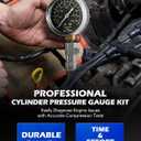 Orion Motor Tech Engine Compression Tester Kit, 11 pc Cylinder Compression Tester Kit with Spark Plug Tester, Engine Cylinder Pressure Gauge for Gas Petrol Engines
