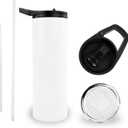 Hogg 20 oz Sublimation Tumblers Duo (16 Units) - Comes with 2 Lids, Sublimation Blanks, Bulk Tumblers with Lids and Straws, 20oz Skinny, Blank Cups