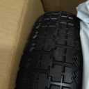 4.80/4.00-8 wheelbarrow tire, 16" Flat Free Solid Tire and Wheel, 3" Centered Hub, 5/8" & 3/4" Bearings, Universal Replacement for Garden Carts Wagon Wheel Barrow, 2 Pack