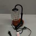 Briever Dimmable Candle Warmer Lamp with Timer, Height Adjustable Electric Candle Wax Warmer, Christmas Birthday Gifts for Women Mom, House Warming Gifts New Home Room Decor, Walnut Solid Wood Base (Black)