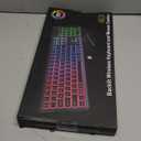 Wireless Keyboard and Mouse Combo, RGB Backlit, Rechargeable & Light Up Letters, Full-Size, Soft Typing, Sleep Mode, 2.4GHz Quiet Keyboard Set for Mac, Windows, Laptop, PC, Trueque KM42Pro (Black)