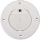 T-H Marine Premium Flush Mount Scupper Valve Assembly - Durable Thermo-Plastic Curl-Proof Design for Effective Marine Drainage, Mounts Over 1" to 1-1/4" Drain Tubes, Universal Compatibility - White